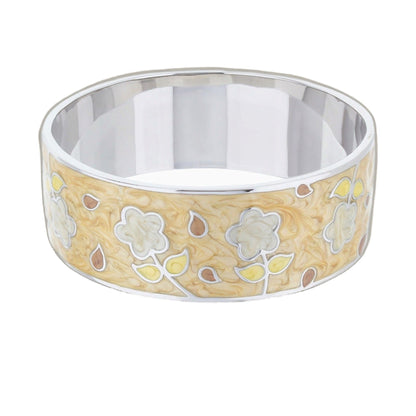 Daisy Love Bangle Wide Blossom bracelet floral with white petals Lauren G Adams on Tampa Home & Garden Store