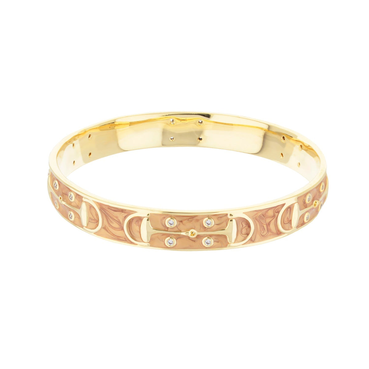 Stirrup Stackable Bangle gold slip-on bracelet with crystals by Lauren G Adams on Tampa Home & Garden Store