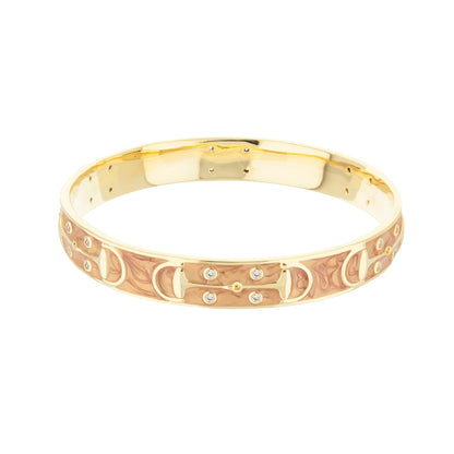 Stirrup Stackable Bangle gold slip-on bracelet with crystals by Lauren G Adams on Tampa Home & Garden Store