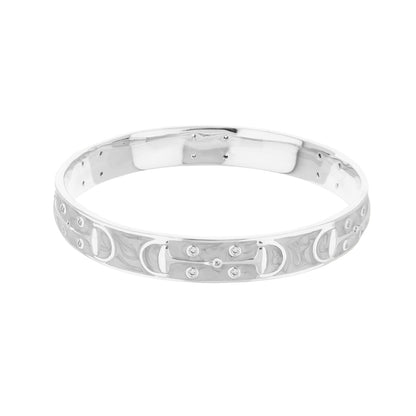 Stirrup Stackable Bangle by Lauren G Adams in silver-tone with crystal accents on Tampa Home & Garden Store
