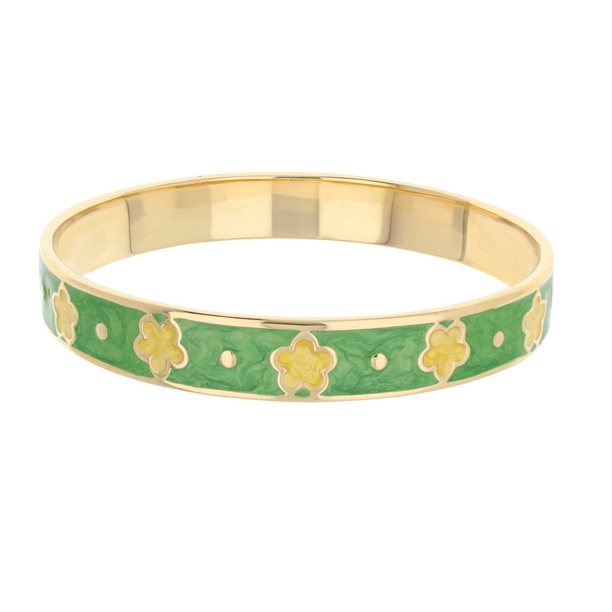 Daisy Love Bangle Petite Flower goldtone bracelet with enamel daisy accents by Lauren G Adams on Tampa Home & Garden Store