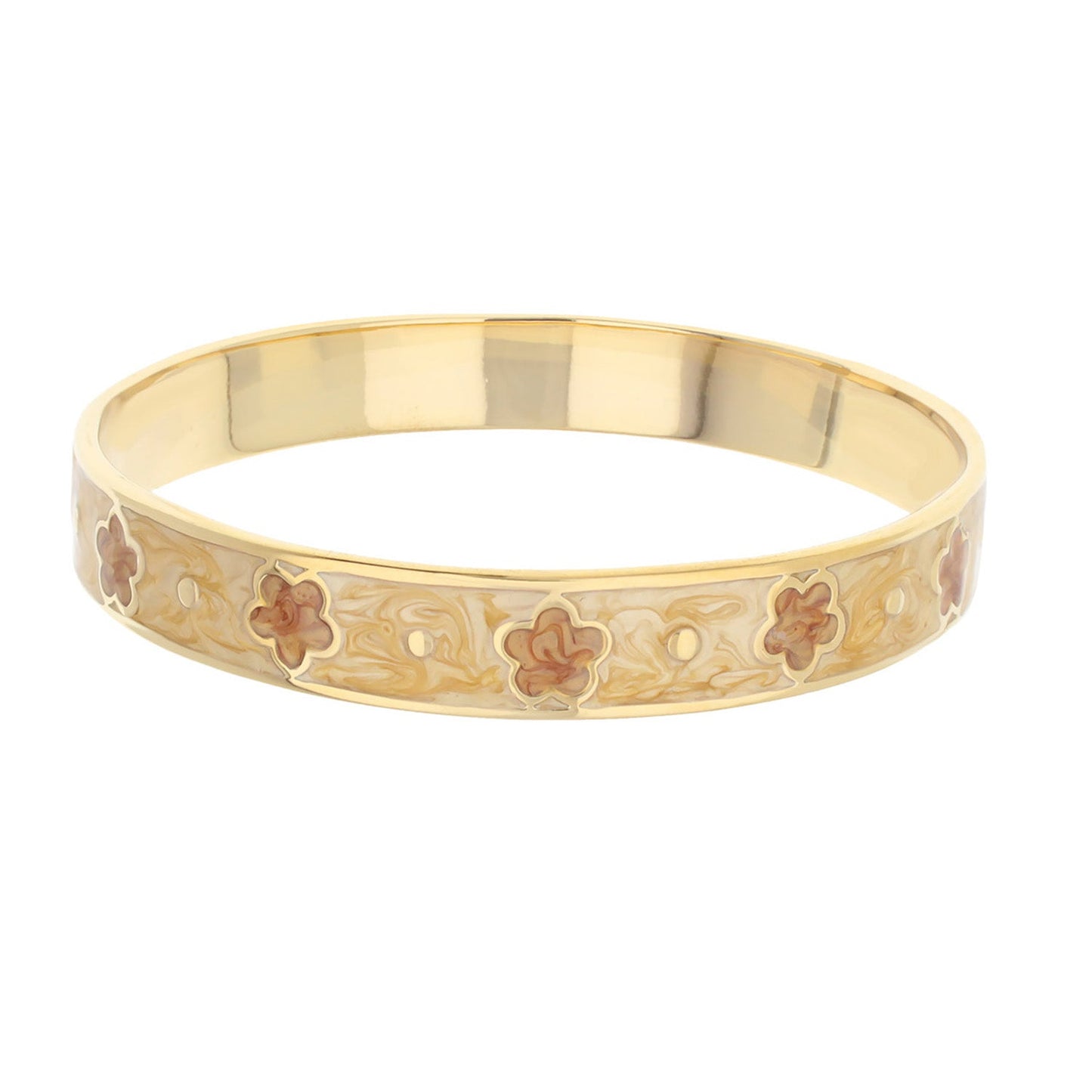 Daisy Love Bangle Petite Flower gold-tone bracelet with floral daisy motif on Tampa Home & Garden Store