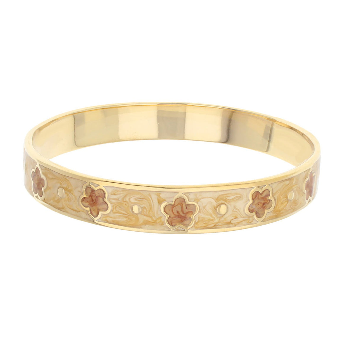 Daisy Love Bangle Petite Flower gold-tone bracelet with floral daisy motif on Tampa Home & Garden Store