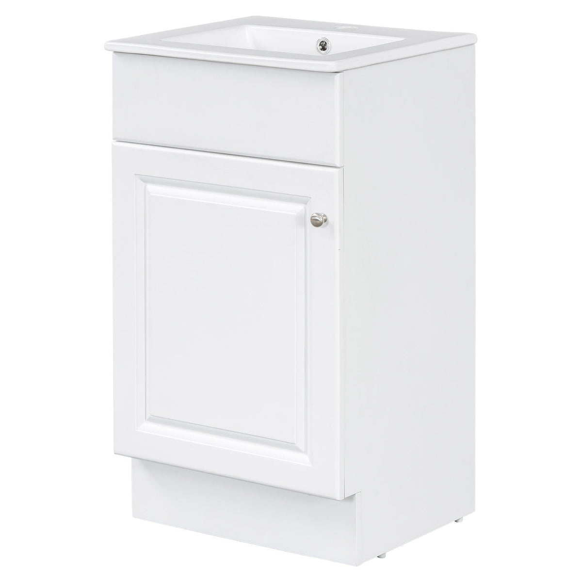 White bathroom vanity with sink, storage drawer, adjustable shelf HouseOfZazla on Tampa Home & Garden Store