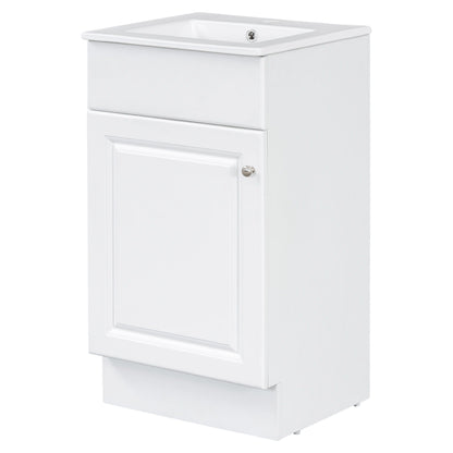 White bathroom vanity with sink, storage drawer, adjustable shelf HouseOfZazla on Tampa Home & Garden Store