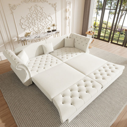 Oversized Chesterfield Sofa and a Pull Out Bed