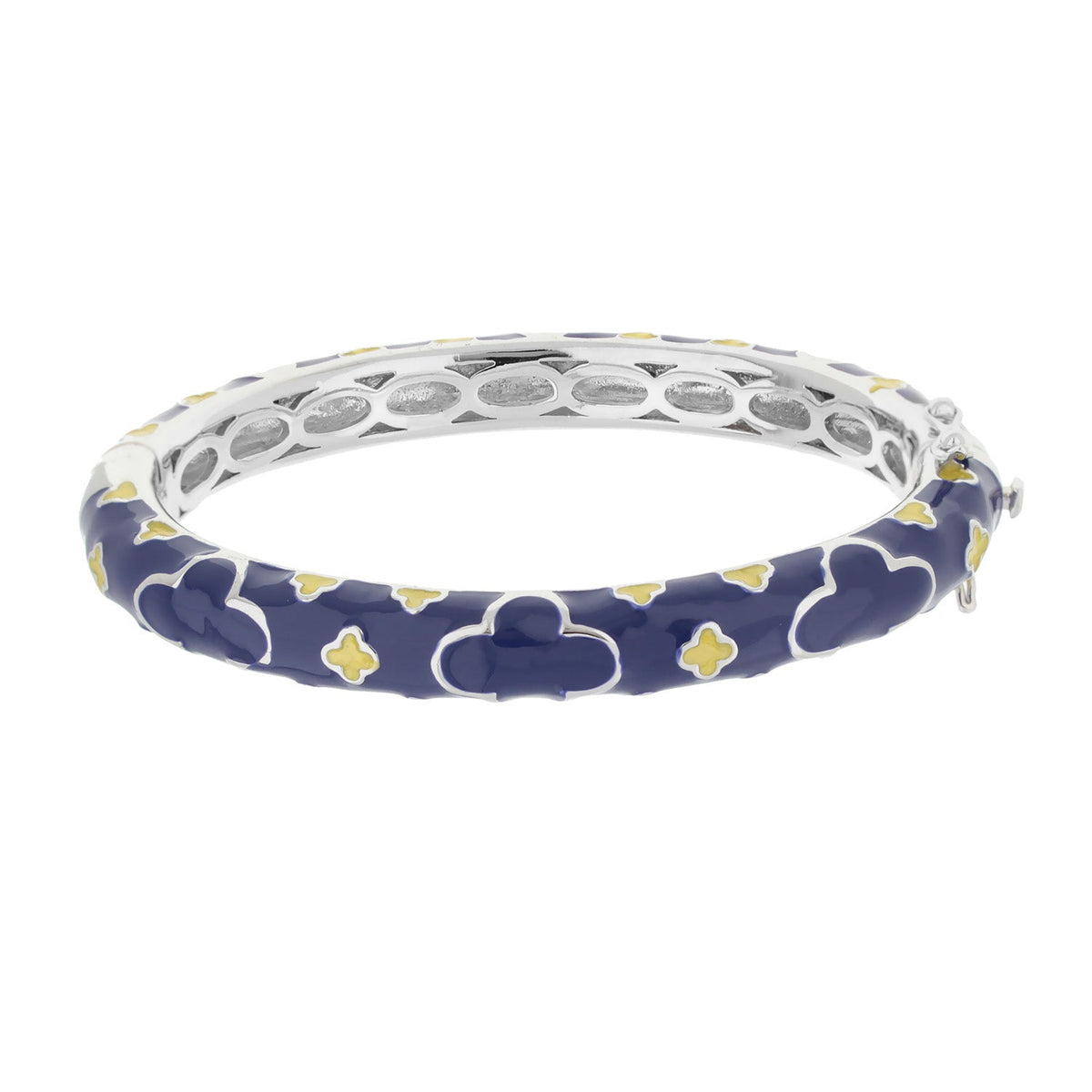 Art Deco Stackable Bracelet by Lauren G Adams in navy enamel with gold accents on Tampa Home & Garden Store