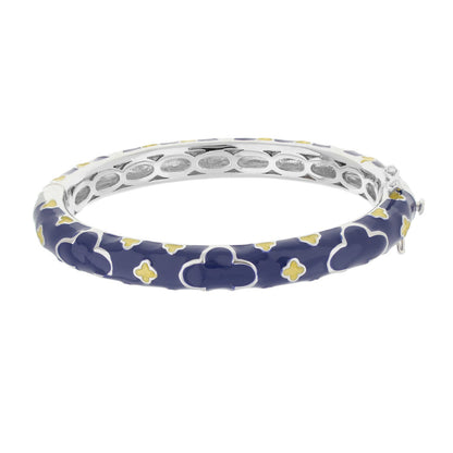 Art Deco Stackable Bracelet by Lauren G Adams in navy enamel with gold accents on Tampa Home & Garden Store