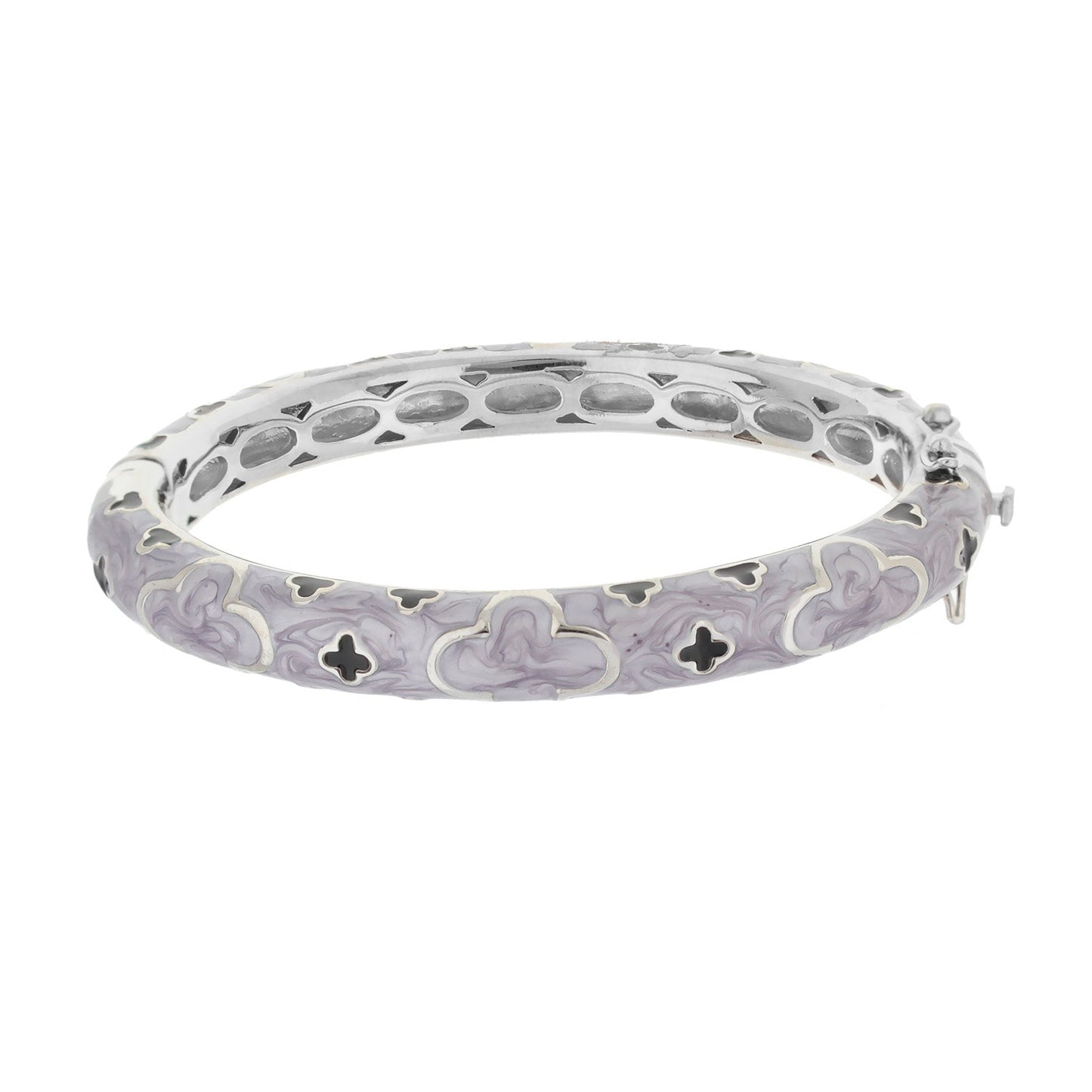 Art Deco stackable bangle bracelet in lavender marbled enamel by Lauren G Adams on Tampa Home & Garden Store