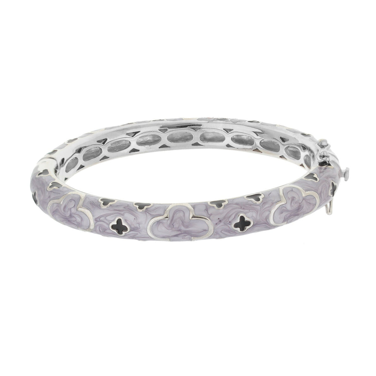 Art Deco stackable bangle bracelet in lavender marbled enamel by Lauren G Adams on Tampa Home & Garden Store