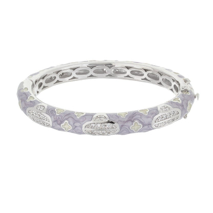Art Deco stackable bracelet in lavender enamel with crystal pave accents by Lauren G Adams on Tampa Home & Garden Store