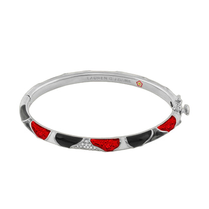 Earth Wind and Pave Bangle bracelet with red enamel and crystal accents by Lauren G Adams on Tampa Home & Garden Store