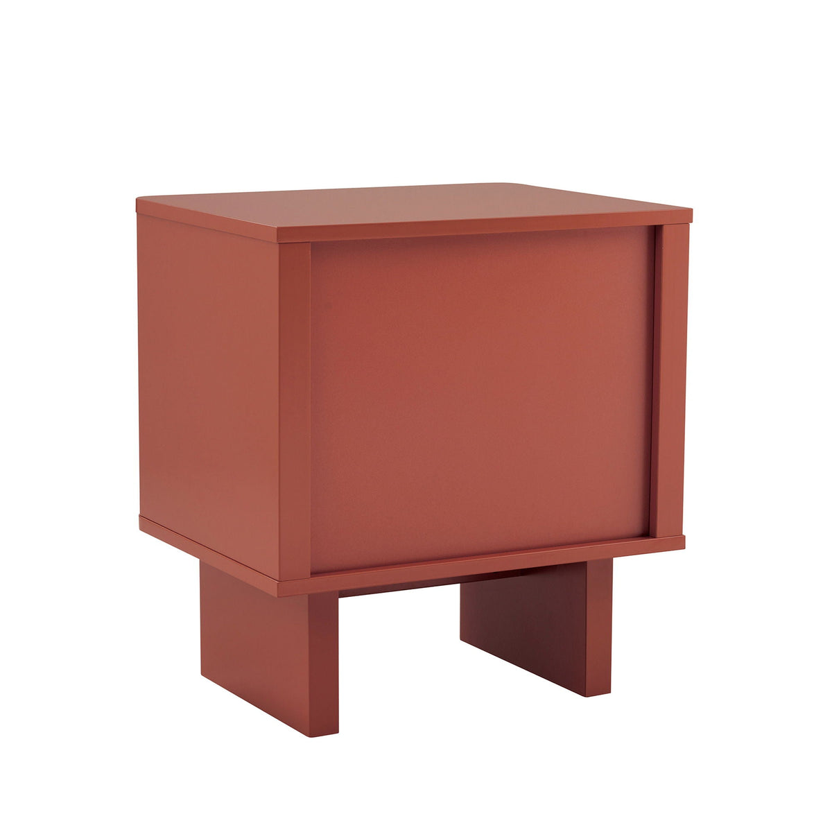 Rust orange modern accent nightstand with drawer and shelf, HouseOfZazla on Tampa Home & Garden Store