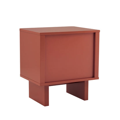 Rust orange modern accent nightstand with drawer and shelf, HouseOfZazla on Tampa Home & Garden Store