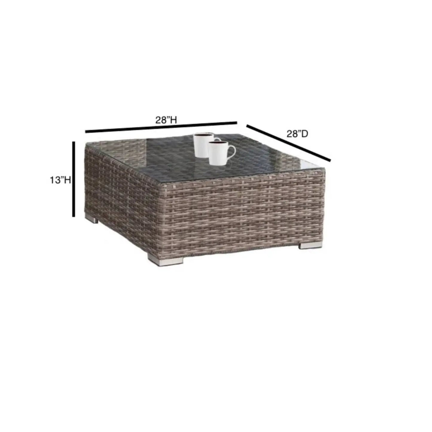 Outdoor Wicker Conversation Set With Cushions