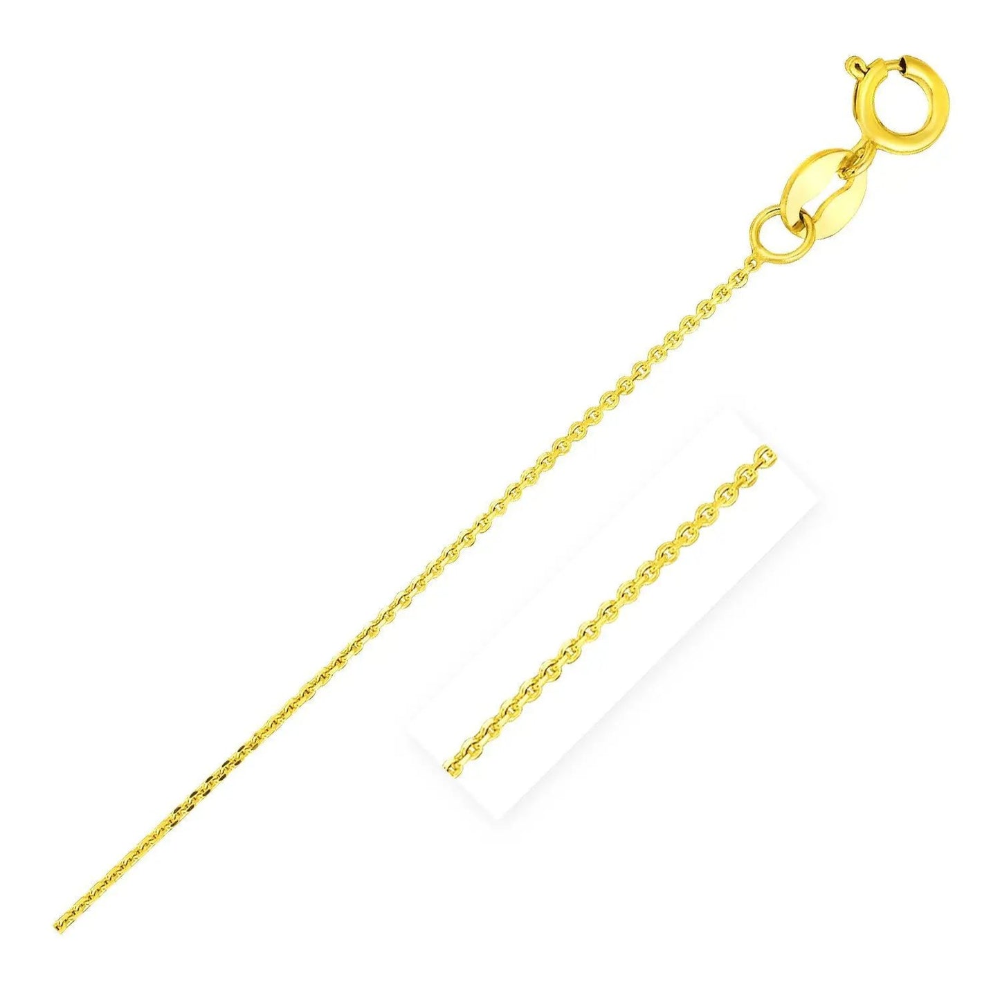 14k yellow gold diamond-cut cable link chain necklace 0.7mm Bids.com on Tampa Home & Garden Store