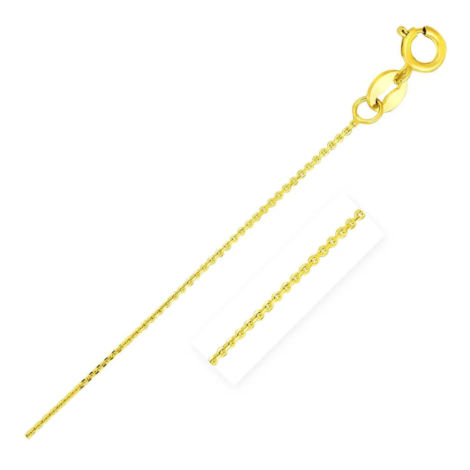 14k yellow gold diamond-cut cable link chain necklace 0.7mm Bids.com on Tampa Home & Garden Store