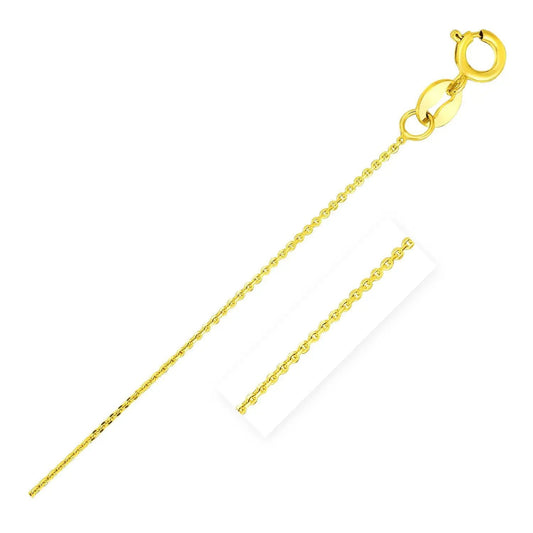 14k yellow gold diamond-cut cable link chain necklace 0.7mm Bids.com on Tampa Home & Garden Store