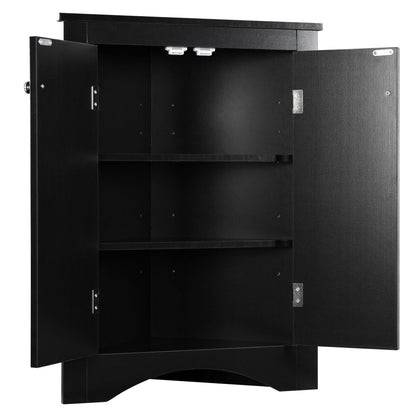 Triangle bathroom storage cabinet black linen with adjustable shelves by HouseOfZazla on Tampa Home & Garden Store
