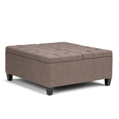 Harrison Upholstered Coffee Table Storage Ottoman
