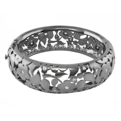 Openwork blossom bangle bracelet in silver-tone metal by Lauren G Adams on Tampa Home & Garden Store