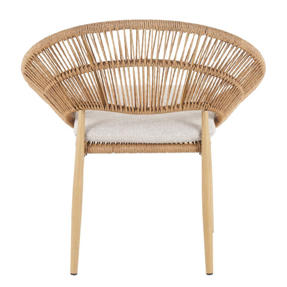 Cyril Rustic Modern Outdoor Papasan Dining Chair