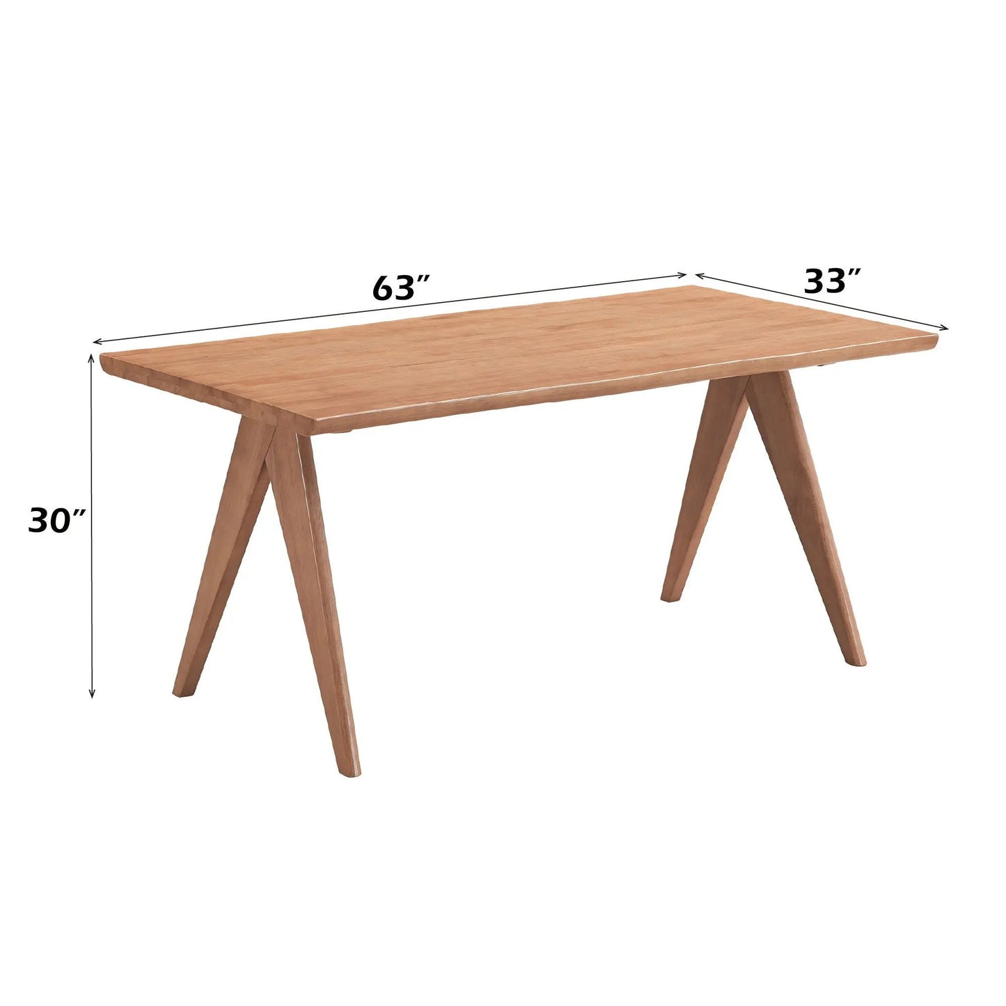 Velentina Rattan Dining Table Natural Finish