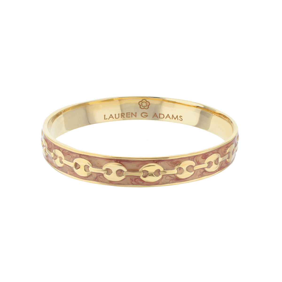 Milano Bangle rose-gold bracelet with chain-link trim by Lauren G Adams on Tampa Home & Garden Store