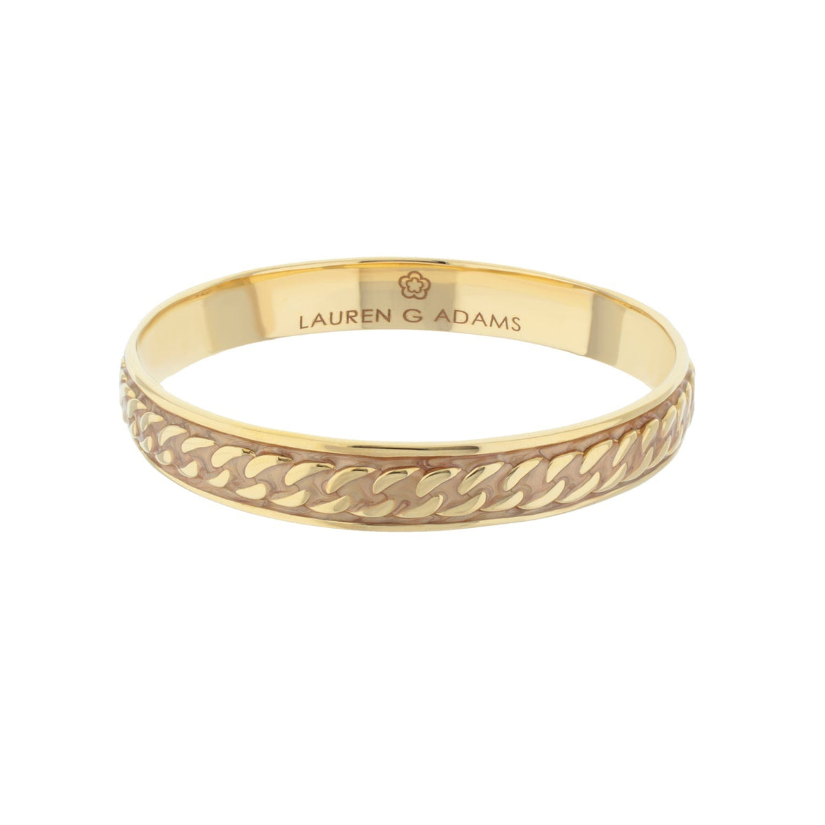 Laguna Links Bangle - Curb Chain Inlay gold-tone bracelet by Lauren G Adams on Tampa Home & Garden Store