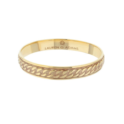 Laguna Links Bangle - Curb Chain Inlay gold-tone bracelet by Lauren G Adams on Tampa Home & Garden Store