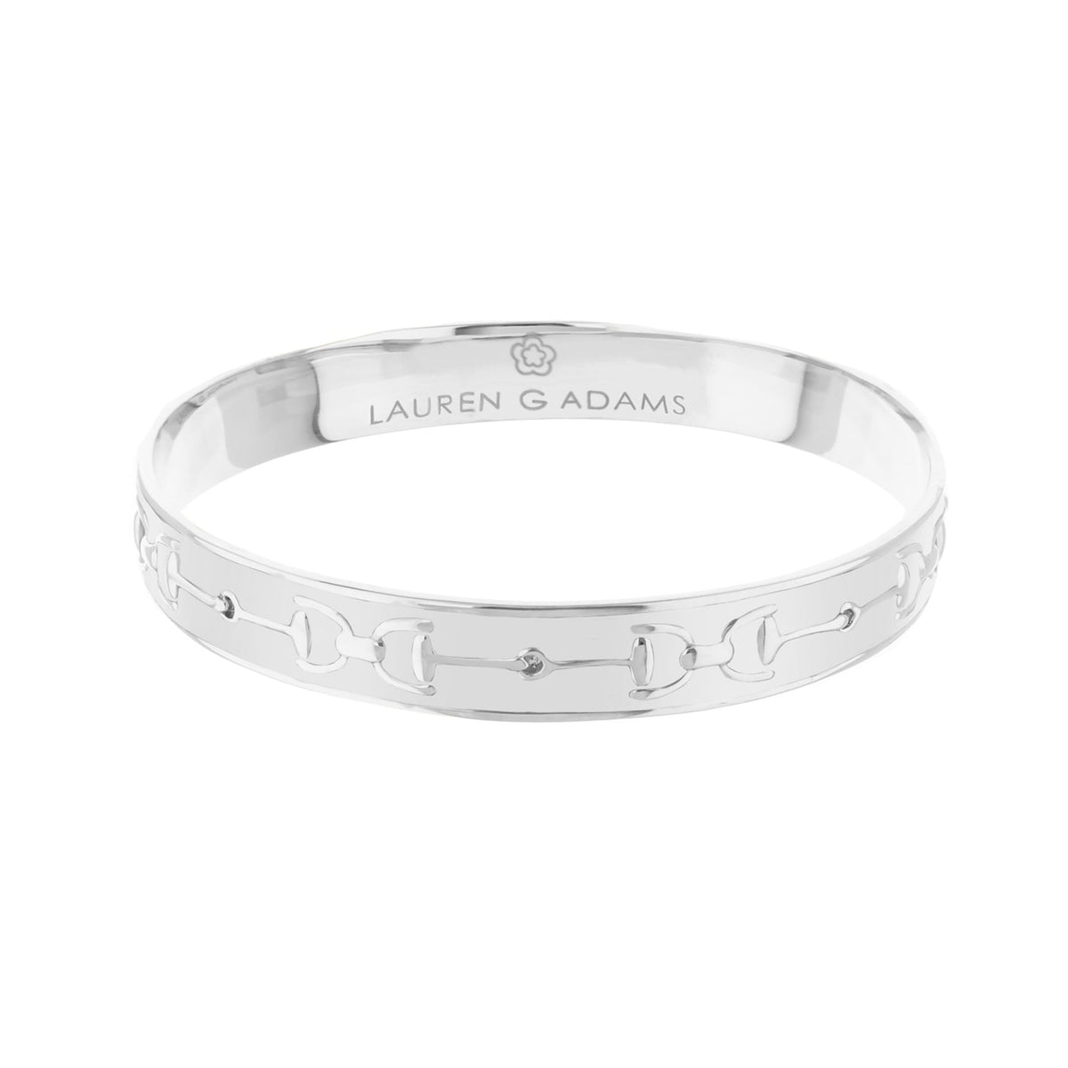 Equestrian Stirrup Bangle Champagne slip-on bangle with chain-link motif by Lauren G Adams on Tampa Home & Garden Store