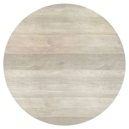 Millbury Drum Coffee Table round light wood finish with visible wood grain on Tampa Home & Garden Store