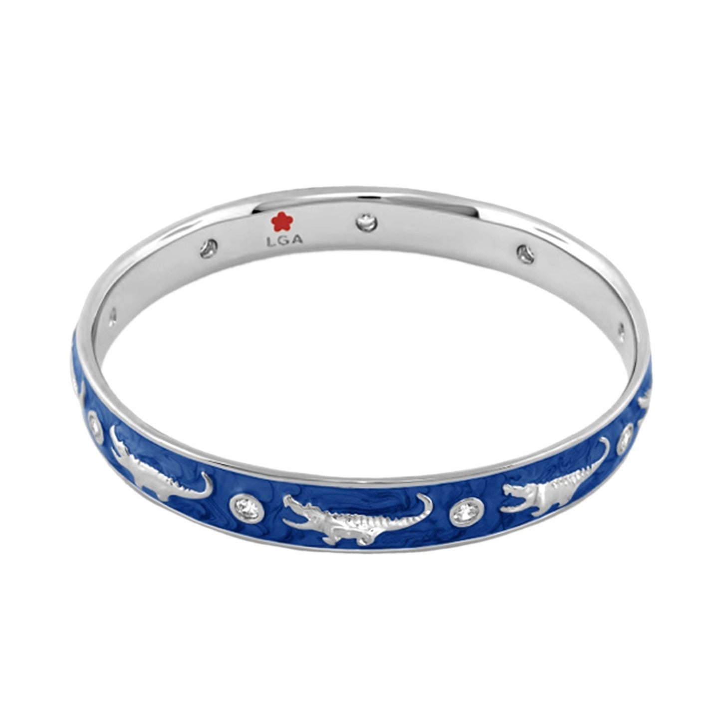 Bracelet Animal Paradise Bangle Crocodile blue enamel crocodile motifs by Lauren G Adams on Tampa Home & Garden Store
