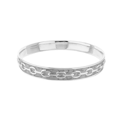 Laguna Links Bangle Cable Chain Inlay silver bracelet by Lauren G Adams on Tampa Home & Garden Store