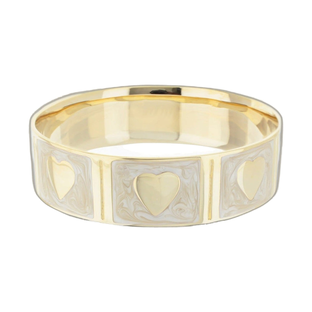 Lots of Love Bangle gold-toned slip-on bracelet with heart motifs by Lauren G Adams on Tampa Home & Garden Store