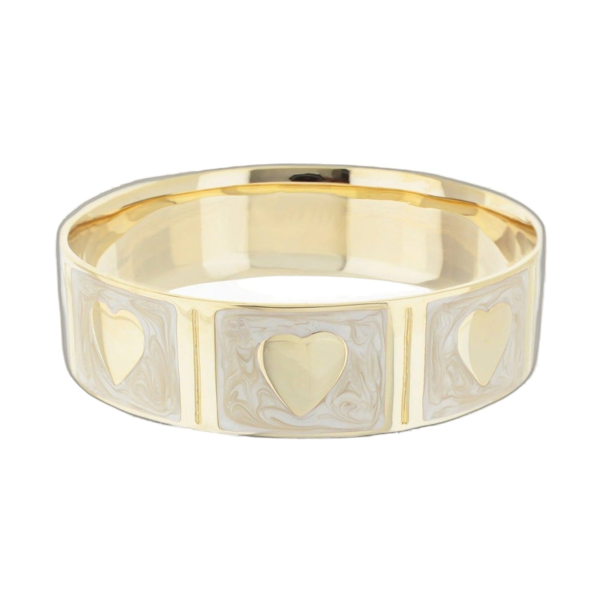 Lots of Love Bangle gold-toned slip-on bracelet with heart motifs by Lauren G Adams on Tampa Home & Garden Store