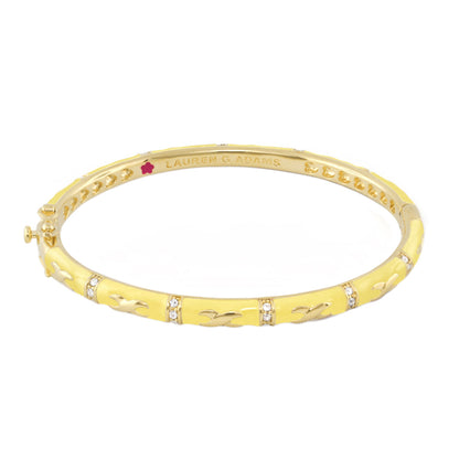 Elegant Hugs Beige and Gold Stacking Bangle