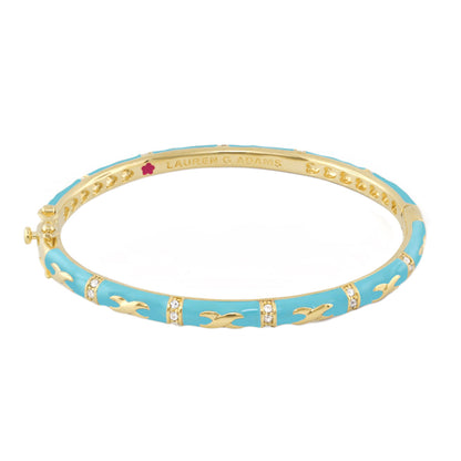 Elegant Hugs Beige and Gold Stacking Bangle
