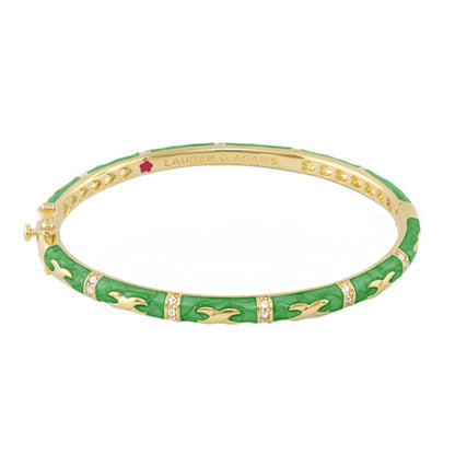 Elegant Hugs Beige and Gold Stacking Bangle