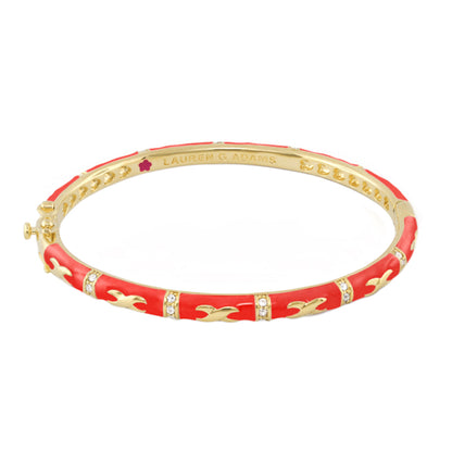 Elegant Hugs Beige and Gold Stacking Bangle