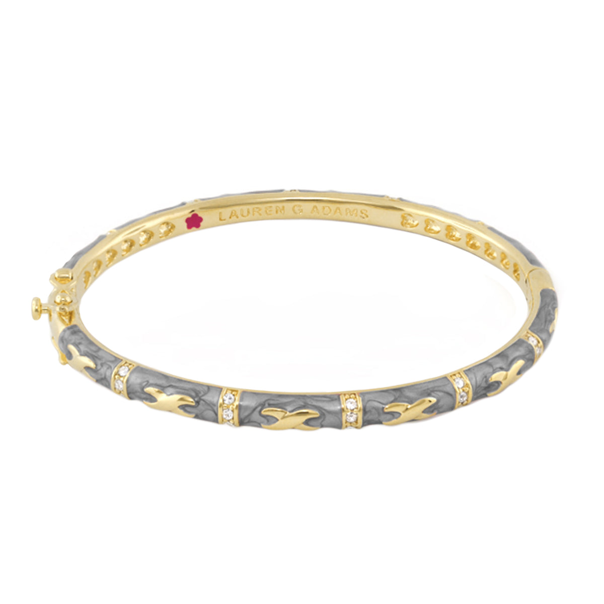 Elegant Hugs Beige and Gold Stacking Bangle