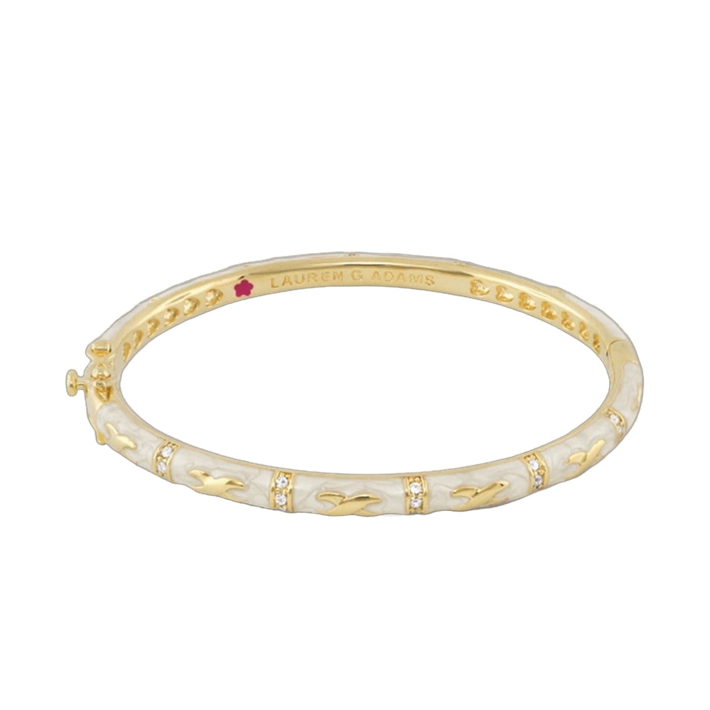 Elegant Hugs Beige and Gold Stacking Bangle