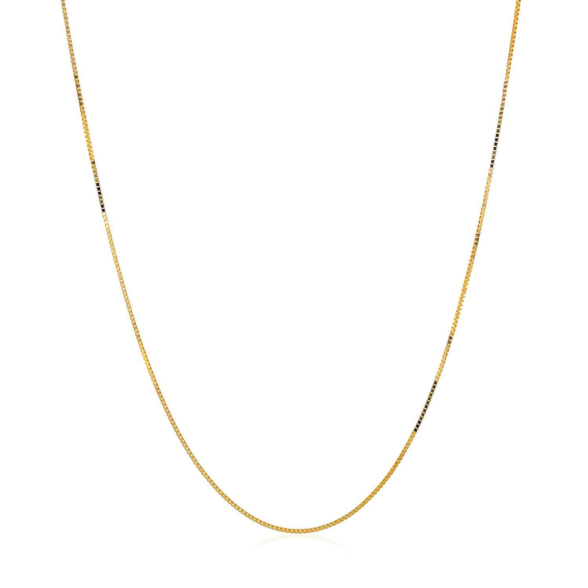 14k yellow gold classic box chain necklace 0.45mm by Bids.com on Tampa Home & Garden Store