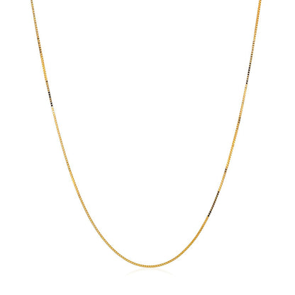 14k yellow gold classic box chain necklace 0.45mm by Bids.com on Tampa Home & Garden Store