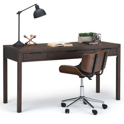 Handcrafted solid wood writing desk with multiple drawers in dark finish by HouseOfZazla on Tampa Home & Garden Store