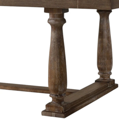 Bernard Weathered Dining Table with Trestle Base