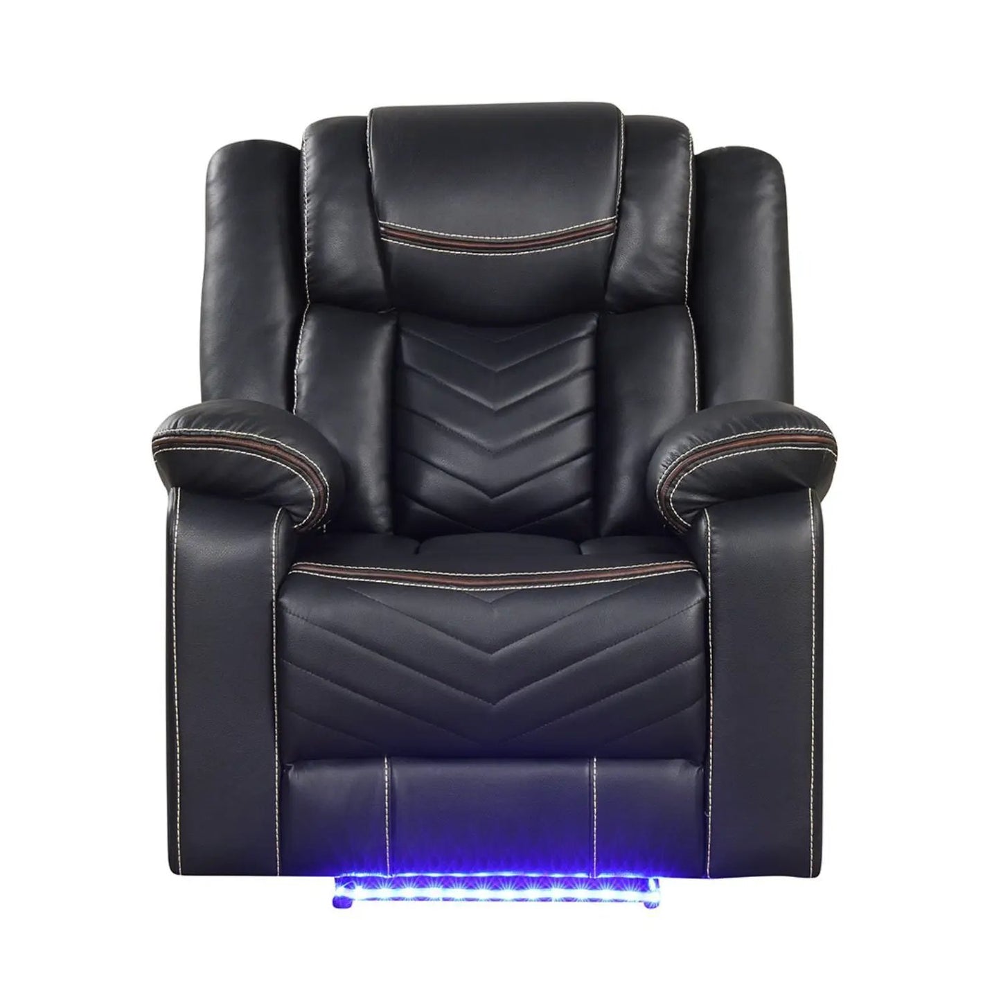 Challenger LED Power Recliner Chair black leather by Unique Piece Furniture on Tampa Home & Garden Store