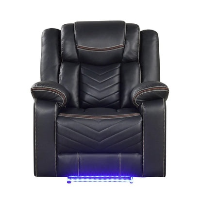 Challenger LED Power Recliner Chair black leather by Unique Piece Furniture on Tampa Home & Garden Store