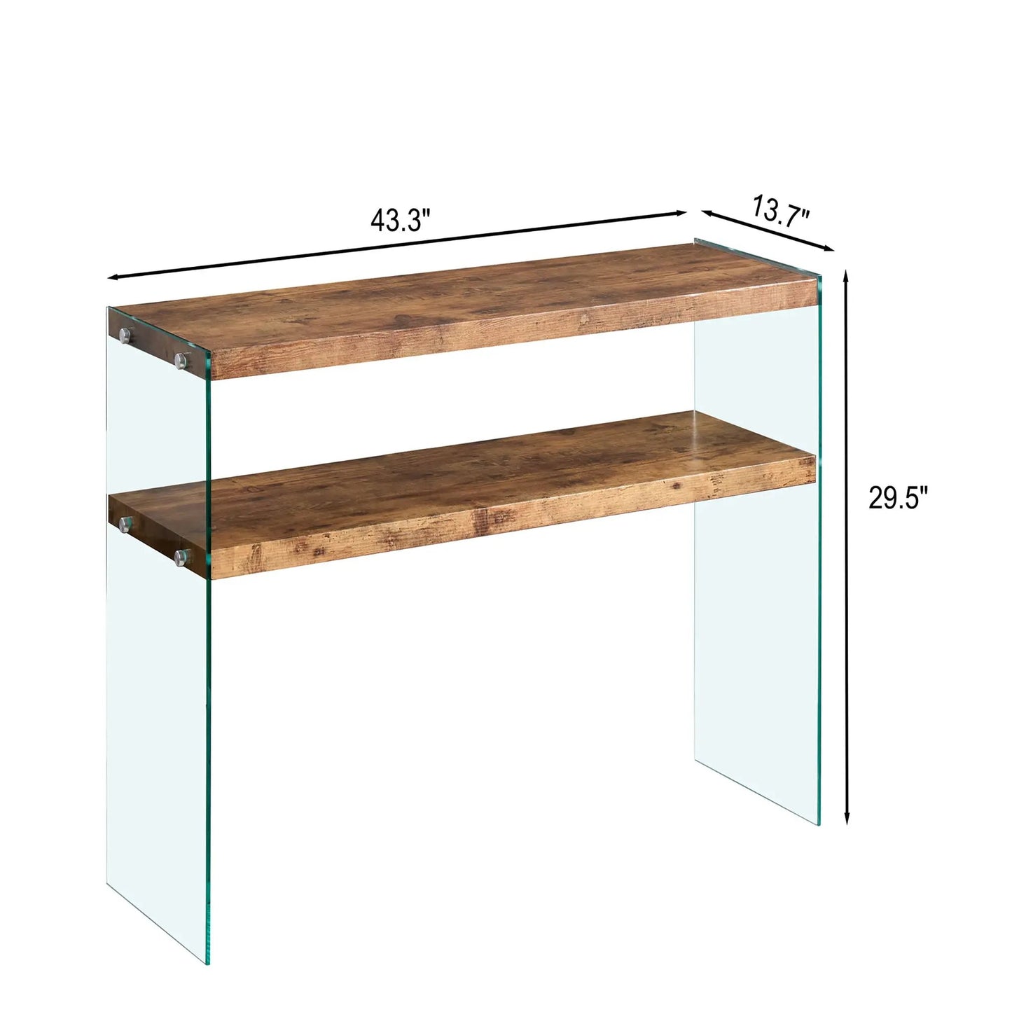 Durable living room side table with wood top and glass sides by Unique Piece Furniture on Tampa Home & Garden Store