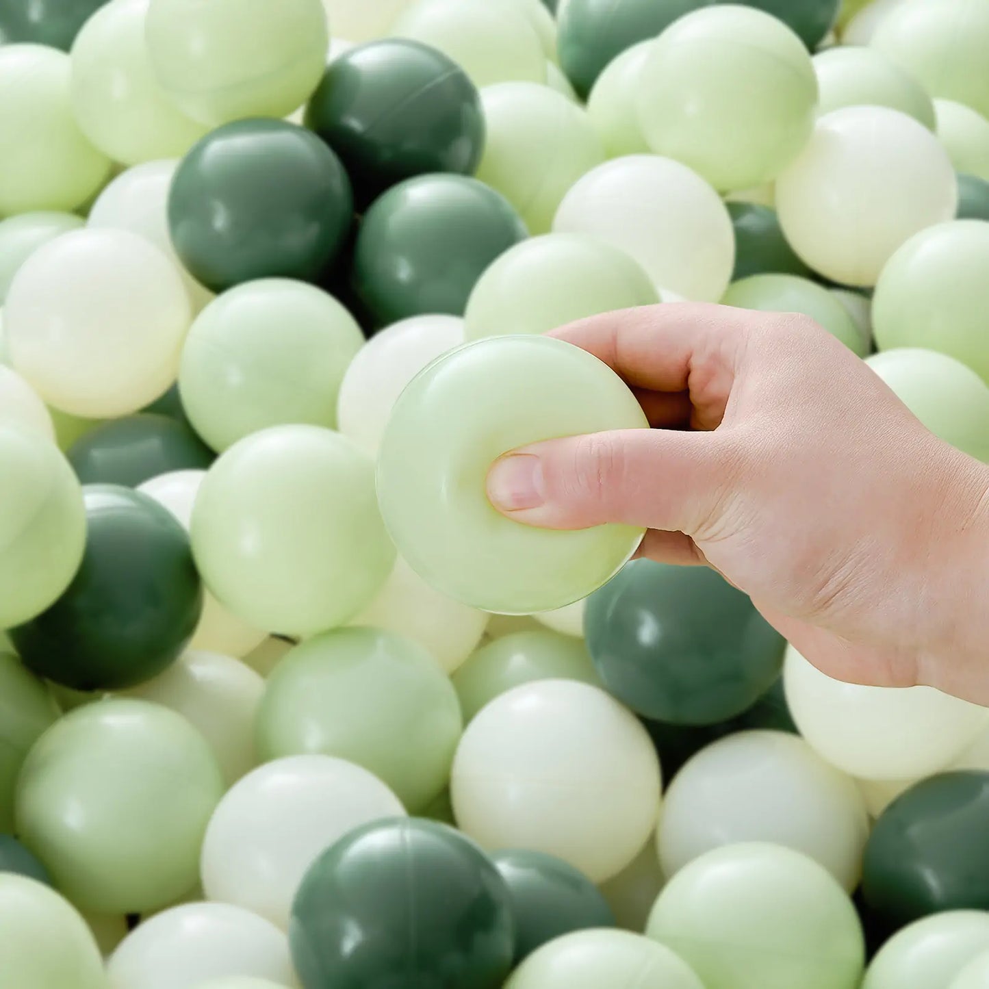 Tiny Land Ocean Ball 200 pcs ball pit balls in varied greens and pale yellows by Tiny Land INC on Tampa Home & Garden Store
